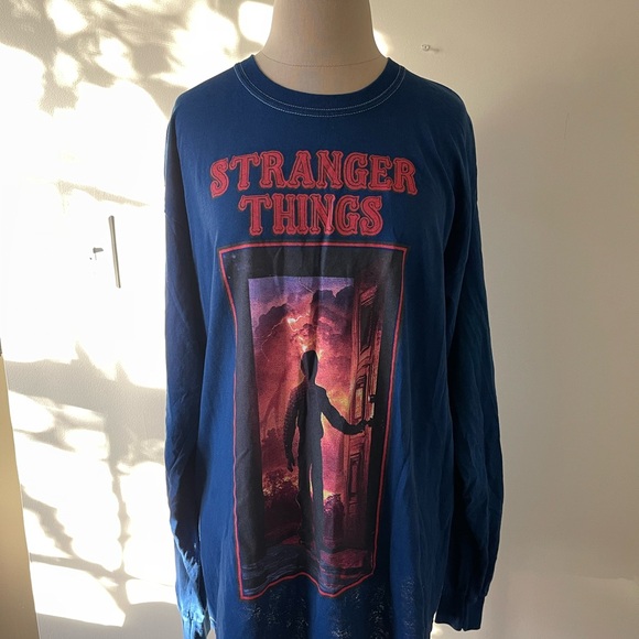 None Other - Stranger Things Blue Long Sleeve Shirt
